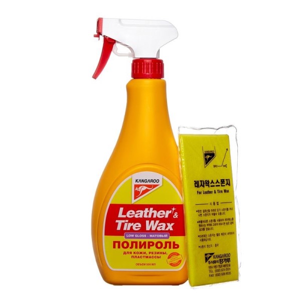 Полироль пластика и резины 500 мл матовый Leather & Tire Wax Low Gloss (триггер)
