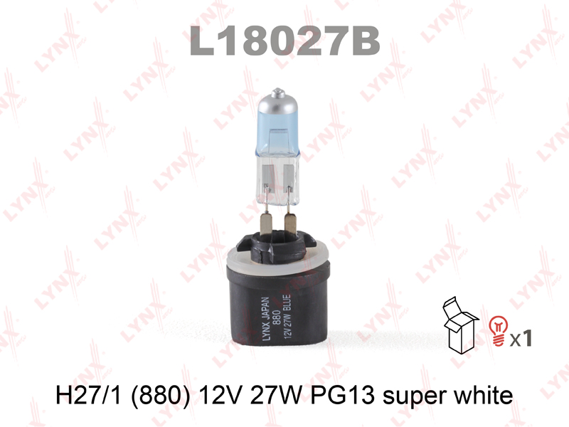 Лампа H27/1 12V /880/ 27W PG13 SUPER WHITE