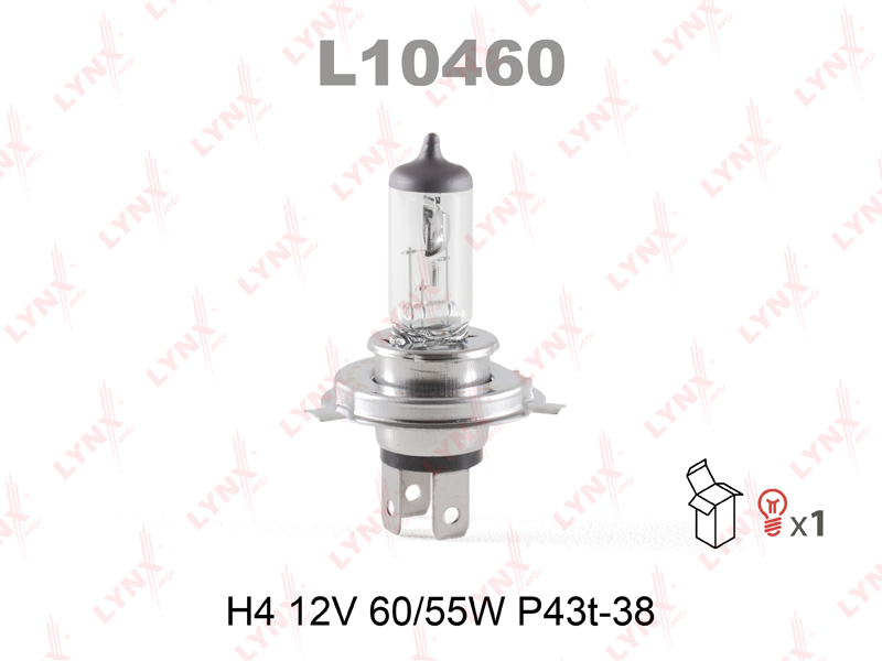 Лампа H4 12V 60/55W P43t н/о