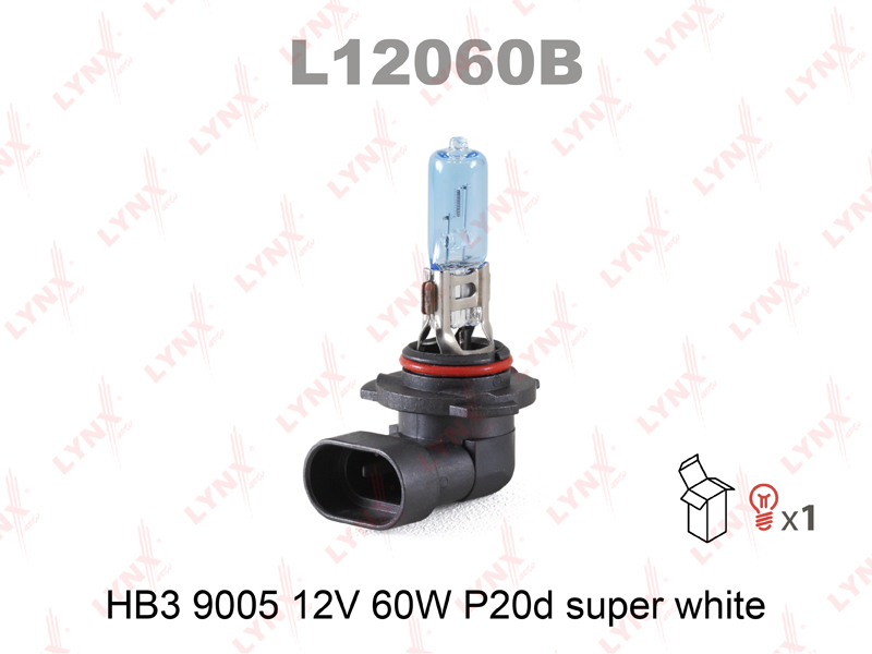 Лампа HB3 12V 60W P20d (9005) SUPER WHITE