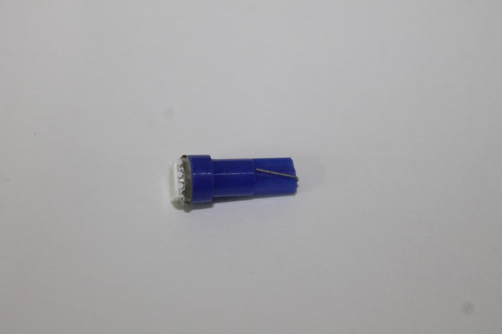 Лампа щитка пр. 12V W1.2W T5 1 SMD без цок. W2x4.6d синяя