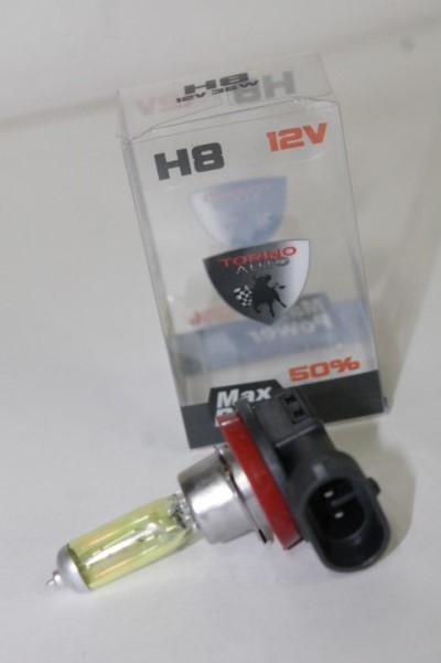 Лампа H8 12V 35W PGJ19-1 +50% YELLOW желтая