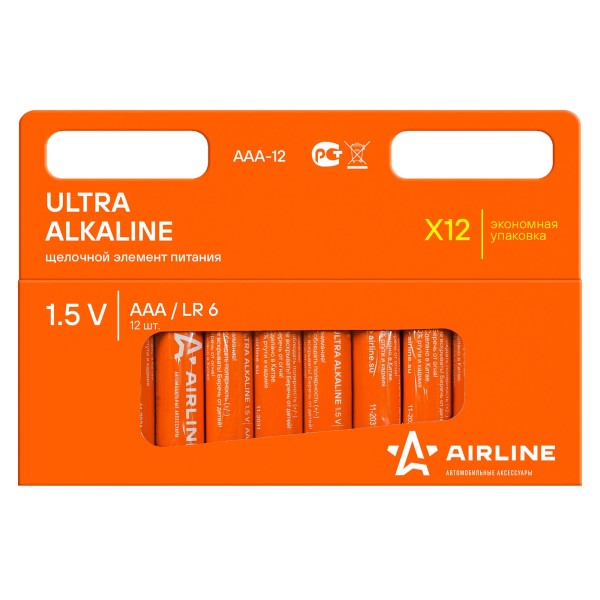 Батарейка AAA LR03 Alkaline 12 шт Ultra
