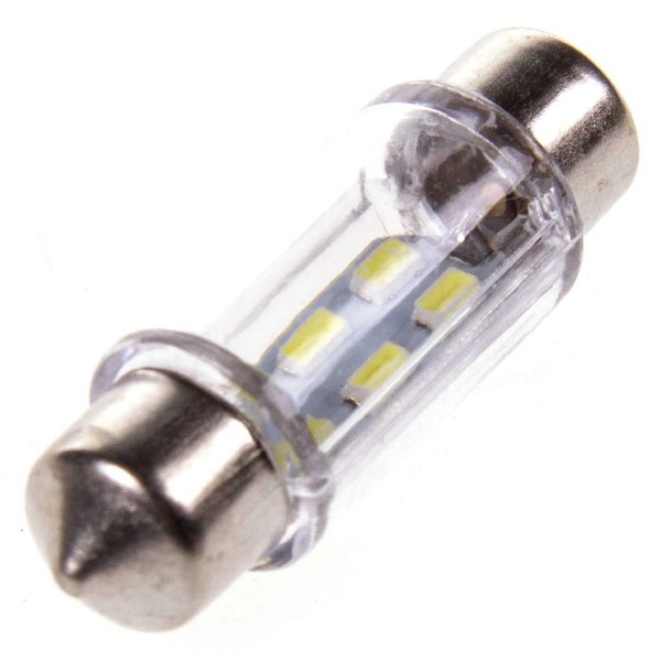 Лампа салонная 12V C5W T11 SV8.5 6 SMD 36мм (к-т 2 шт)