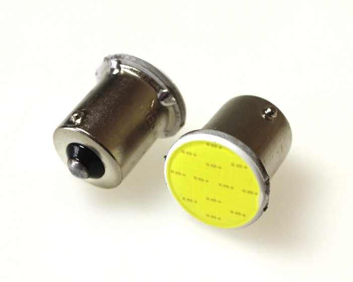 Лампа габарит. 12V R10W G18 1 COB с цок. BA15s