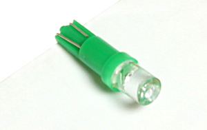 Лампа щитка пр. 24V W1.2W T5 1 LED без цок. W2x4.6d зеленая