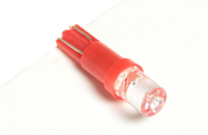 Лампа щитка пр. 24V W1.2W T5 1 LED без цок. W2x4.6d красная