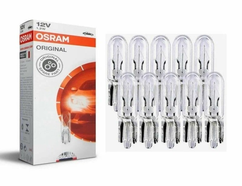 Лампа щитка пр. 12V W1.2W T5 без цок. W2x4.6d