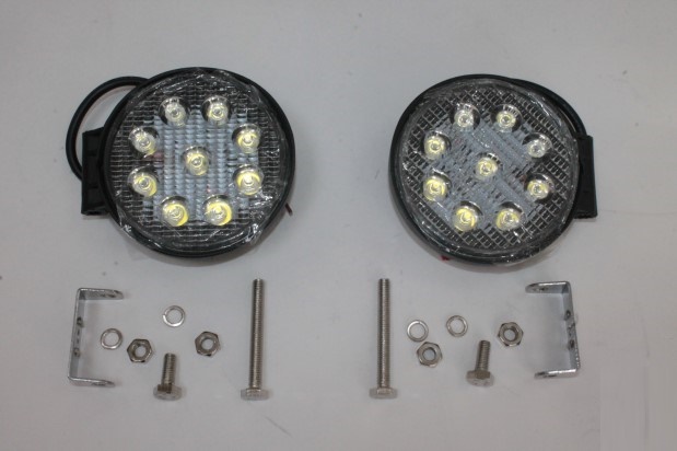Фара светодиодная дополнительная 9 SMD 27W 10-30V (круглая)