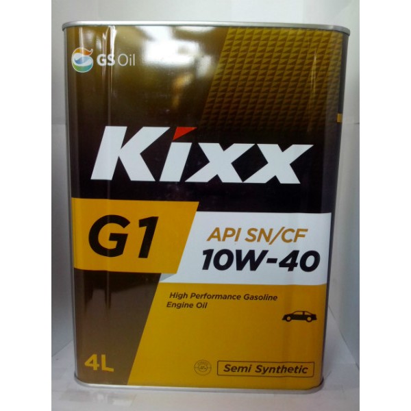 Масло моторное Kixx G 10W40 SN Plus (4л.) полусинтетическое. (бенз.)