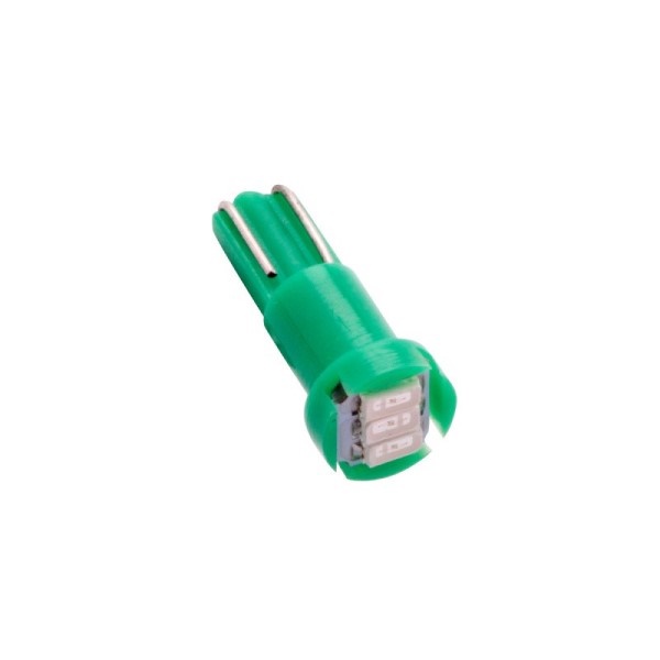 Лампа щитка пр. 12V W1.2W T5 3 SMD без цок. W2x4.6d зеленая