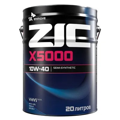 Масло моторное ZIC X5000 10W40 SL/CI-4 E7 (20л.) полусинтетическое. (диз.)