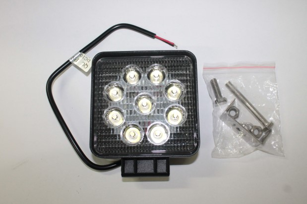 Фара светодиодная дополнительная 9 SMD 27W (квадрат)