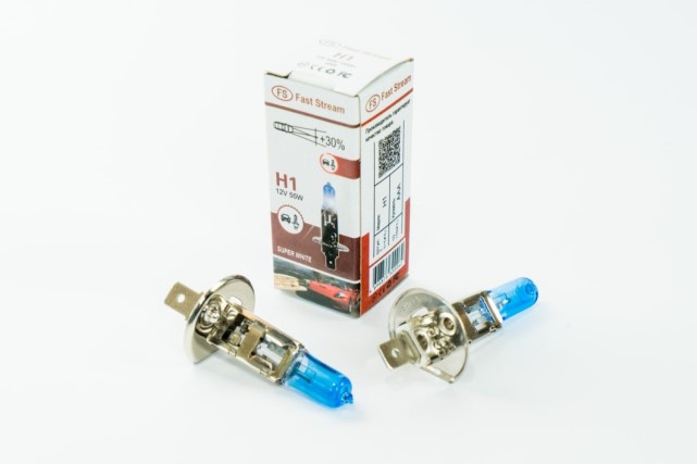 Лампа H1 12V 55W P14,5s +30% SUPER WHITE