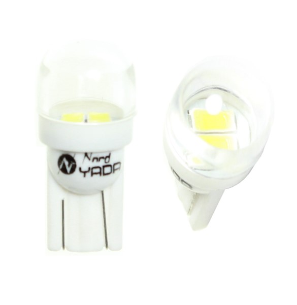 Лампа габарит. 12V W5W T10 2 SMD без цок. W2.1x9.5d