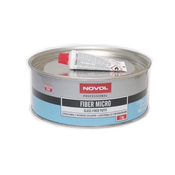 Шпатлевка Novol FIBER MICRO 1 кг со стекловолокном