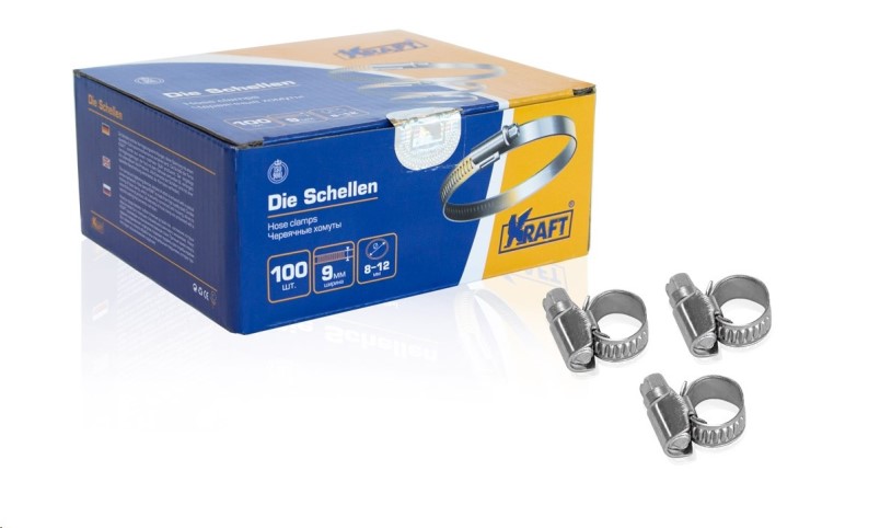 Хомут KRAFT  08-12 мм (уп=100шт)