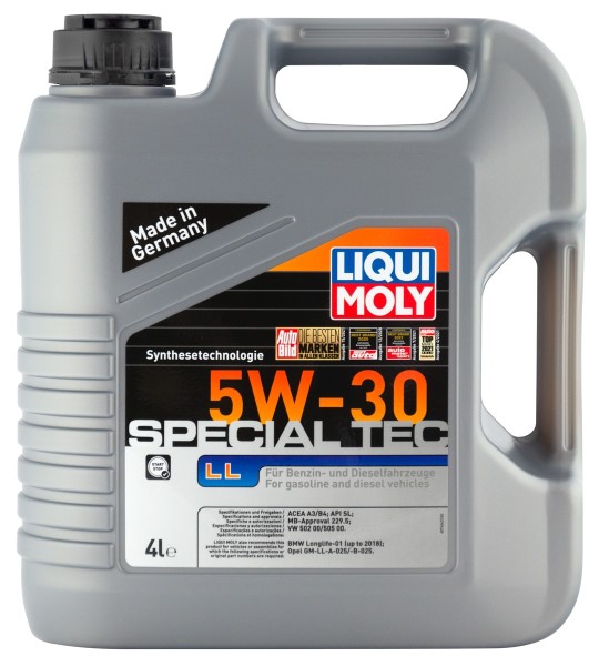 Масло моторное LIQUI MOLY Special Tec LL 5W30 SL/CF A3/B4 (4л.) синтетическое (бенз.)