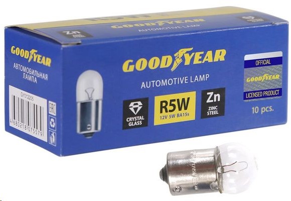 Лампа габарит. 12V R5W G18 с цок. BA15s (в упак. 10 шт.)
