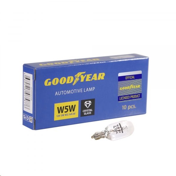 Лампа габарит. 12V W5W T10 без цок. W2.1x9.5d (в упак. 10 шт.)
