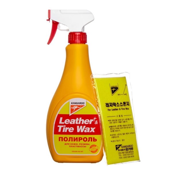 Полироль пластика и резины 500 мл Leather & Tire Wax (триггер) универсальный
