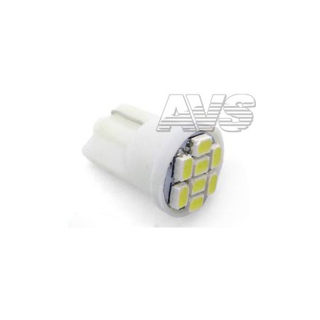 Лампа габарит. 12V W5W T10 8 SMD без цок. W2.1x9.5d (2 шт в блистере)