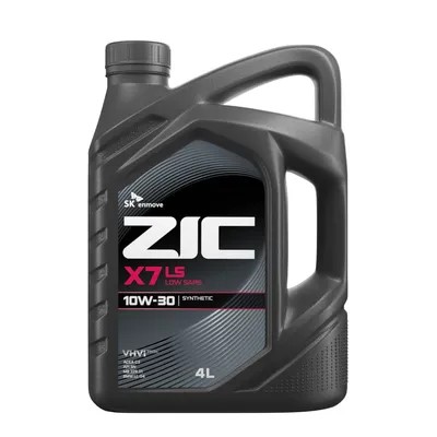 Масло моторное ZIC X7 LS 10W30 SN/CF C3 (4л.) синтетическое (бенз., диз., газ)