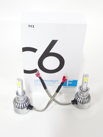 Лампа H1 12V LED 36W/3800LM 6000K 2 шт (со встр. вентилятором)