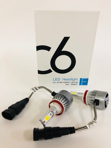 Лампа H8 12V LED 36W/3800LM 6000K 2 шт (со встр. вентилятором)