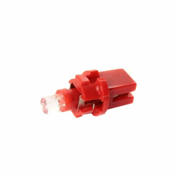 Лампа щитка пр. 12V W1.2W T5 1 LED без цок. с патрон. BAX8.7d красная