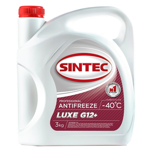 Антифриз Sintec  LUX  G-12+ -40С (3 кг.) красный