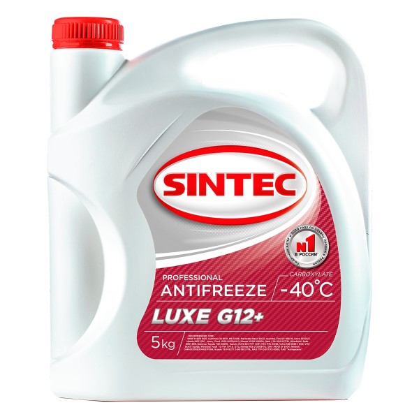 Антифриз Sintec  LUX  G-12+ -40С (5 кг.) красный