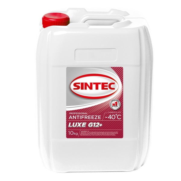 Антифриз Sintec  LUX  G-12+ -40С (10 кг.) красный