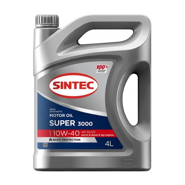 Масло моторное Sintec Супер 10W40 SG/CD (4л.) полусинтетическое (бенз., диз.)