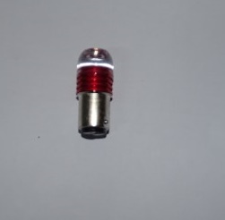 Лампа 2-конт. 12V P21/5W S25 1 SMD со смещен. цок. по высоте BAY15d радиатор, красная (стоп-стробоскоп)