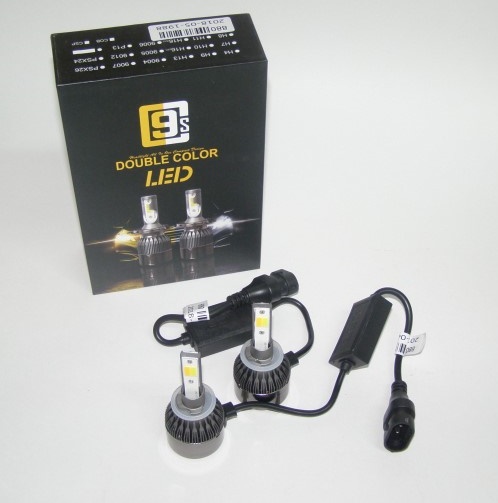 Лампа H27 12V LED 36W/3800LM 6000K 2 шт белый/желтый