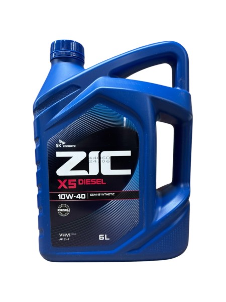 Масло моторное ZIC X5 Diesel 10W40 SL/CI-4 (6л.) полусинтетическое. (диз.)