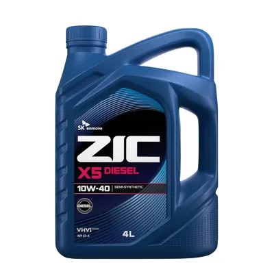 Масло моторное ZIC X5 Diesel 10W40 SL/CI-4 (4л.) полусинтетическое. (диз.)