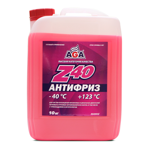 Антифриз  AGA-Z40 G12++  -40С (10 кг.) красный