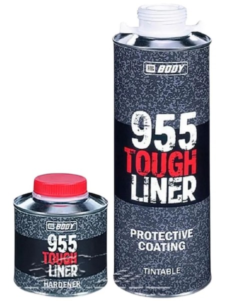 Защитное покрытие 2К (0,6 л.+0,2 л. отверд.) сверхпрочное, колеруемое  TOUGH LINER