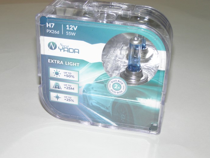 Лампа H7 12V 55W Px26d набор +50% EXTRA LIGHT