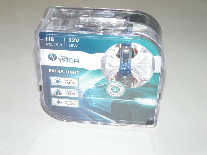 Лампа H8 12V 35W PGJ19-1 набор +50% EXTRA LIGHT