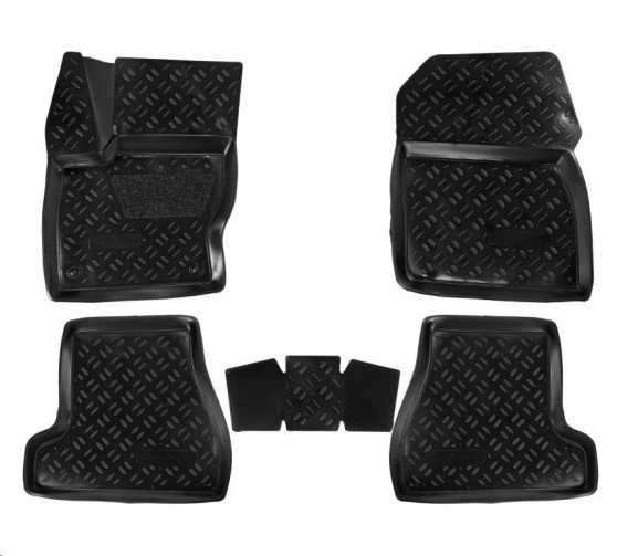 Коврики на пол Ford Focus III c 2011 г. 3D, подпятник