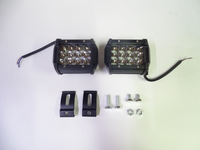 Фара светодиодная дополнительная 24 SMD 36W 12-24V (прямоугольная)