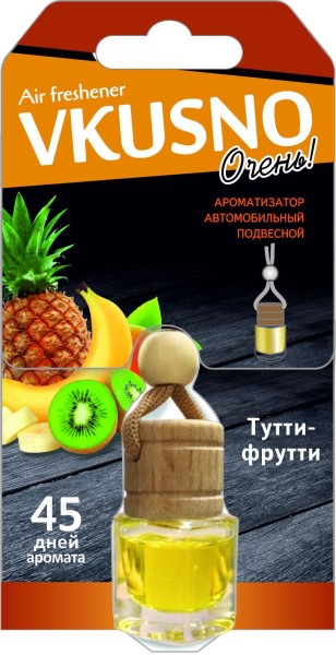 Ароматизатор подвесной  БОЧОНОК Freshco Vkusno  Тутти-Фрутти