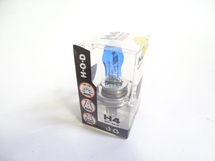 Лампа H4 12V 60/55W P43t н/о +50% HOD 5500К