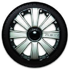 Колпак колеса R13 RS-T серебристо-черный (в мешке 4 упак)