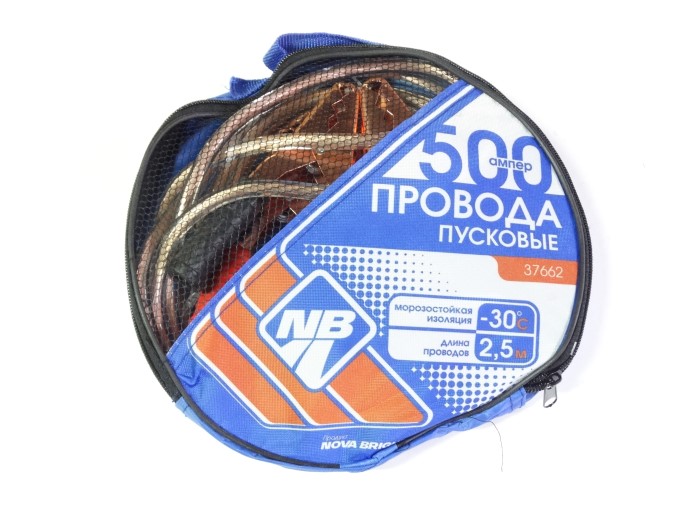 Провода пусковые /500 А/ 2,5 м в сумке