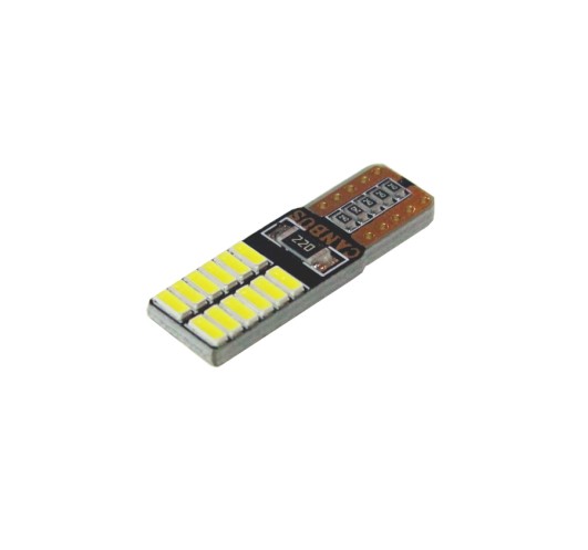 Лампа габарит. 12V W5W T10 24 SMD без цок. W2.1x9.5d CANBUS