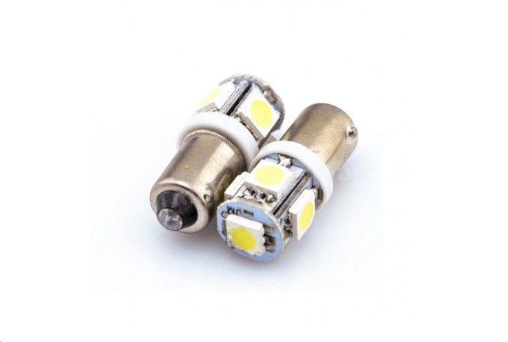 Лампа габарит. 12V T4W T8.5 5 SMD с цок. BA9s
